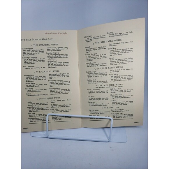 Ways With Wine The Paul Masson Wine Reader 1968 Drink Book Cook Book Booklet VTG - Picture 9 of 9